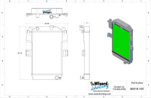Wizard Cooling Inc - Wizard Cooling - 1934-36 Chevrolet Truck Aluminum Radiator (Standard BRUSH Style Fans) - 80518-108MD - Image 2