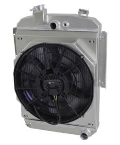 Wizard Cooling Inc - 1936 Plymouth Street Rod Aluminum Radiator (BRUSHLESS FAN OPTIONS) - 92002-108BLAC - Image 1