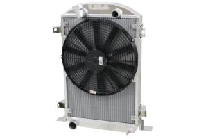 Wizard Cooling Inc - 1932 Ford Truck & Car Aluminum Radiator (Standard BRUSH Style Fan Options) - 98492-101HP - Image 1