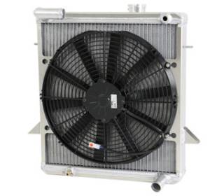 Wizard Cooling Inc - Wizard Cooling - 1975-1976 Triumph TR6/ TR250 Aluminum Radiator with Fan - 99004-101 - Image 1