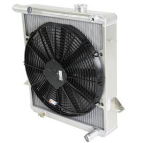 Wizard Cooling Inc - Wizard Cooling - 1975-1976 Triumph TR6/ TR250 Aluminum Radiator with Fan - 99004-101 - Image 2