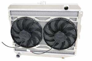 1970-73 26" B/B Mopar Applications Aluminum Radiator (w/ Standard Brush Style Fans) - 375-103MD