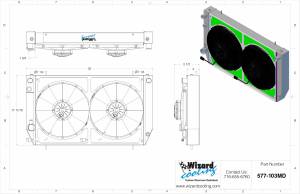 Wizard Cooling Inc - Wizard Cooling - 1976-1996 Jaguar XJS (V12) Aluminum Radiator With Fans - 577-103MD - Image 3
