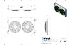 Wizard Cooling Inc - Wizard Cooling - 1992-1996 Jaguar XJS (6CYL) Aluminum Radiator With Shroud & Fans - 578-112LP - Image 2