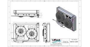 Wizard Cooling Inc - Wizard Cooling - 1971-76 Jensen Interceptor Aluminum Radiator with Fan - 99019-102PD - Image 2