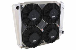 1966-1977 Ford Bronco Aluminum Radiator (w/ Quad Low Profile Fans) - 547-214LP