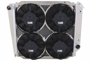 Wizard Cooling Inc - 1966-1977 Ford Bronco Aluminum Radiator (w/ Quad Low Profile Fans) - 547-214LP - Image 2