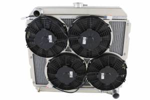 Wizard Cooling Inc - Wizard Cooling - 1966-1969 22" Core Mopar Aluminum Radiator (w/ Brush Fans) - 1637-104LP - Image 1