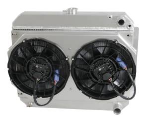 1961-1963 Bel Air/Impala Aluminum Radiator (Brushless Fan & Shroud) - 10267-102LSBL