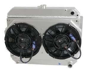 1961-1963 Bel Air/Impala Aluminum Radiator (Brushless Fan & Shroud) - 10267-112LSBL