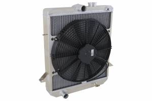 Wizard Cooling Inc - 1965-1968 Triumph TR4A Aluminum Radiator w/ Fan (Electrical Kit Included) - 99001-101LP - Image 1