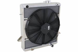 Wizard Cooling Inc - 1968-1974 Triumph TR6/ TR250 Aluminum Radiator with 16" Fan (Electrical Kit Included) - 99003-101LP - Image 1