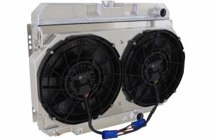 Wizard Cooling Inc - 1967-1970 Ford Mustang (SB) Aluminum Radiator (w/ BRUSHLESS FANS) - 338-112BL - Image 1