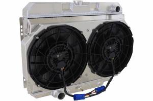 Wizard Cooling Inc - 1967-1970 Ford Mustang (BB) Aluminum Radiator (w/ BRUSHLESS FANS) - 379-112BL - Image 1