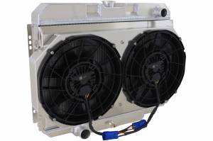 1967-1970 Ford Mustang (BB) Aluminum Radiator (w/ BRUSHLESS FANS) - 379-202BL