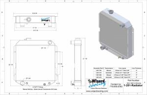 Wizard Cooling Inc - 1963-66 Ford/Mercury Mustang/Falcon/Comet Aluminum Radiator - 251-210 - Image 5