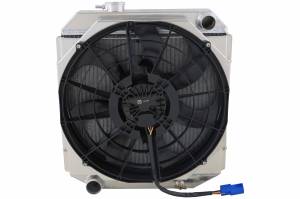 Wizard Cooling Inc - 1963-66 Ford/Mercury Mustang/Falcon/Comet Aluminum Radiator (w/ Brushless fan package) - 251-108BL - Image 2