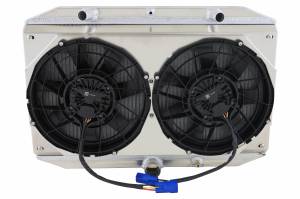 Wizard Cooling Inc - Wizard Cooling - 1971-1974 Jaguar XKE (5.3L), E-Type Aluminum Radiator With Spal Brushless Fan Shroud - 99074-102BL - Image 2