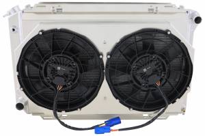 Wizard Cooling Inc - 1980-1993 Ford Mustang Aluminum Radiator & (SHROUD w/ BRUSHLESS FANS) - 556-212BL - Image 2
