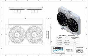 Wizard Cooling Inc - 1967-1970 Ford Mustang (SB) Aluminum Radiator (w/ Standard Brush Fans) - 338-103HP - Image 6