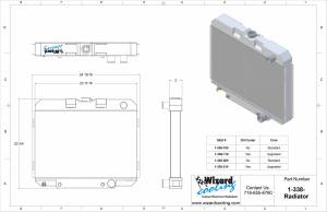 Wizard Cooling Inc - 1967-1970 Ford Mustang (SB) Aluminum Radiator (w/ Standard Brush Fans) - 338-103HP - Image 8