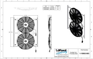 Wizard Cooling Inc - 1939 Chevy Car (MEDIUM DUTY FANS & BRACKET) - 10503-003MD - Image 2