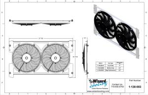 Wizard Cooling Inc - 1966-71 International Scout 800 (LOW PROFILE FANS & BRACKET) - 138-003LP - Image 2