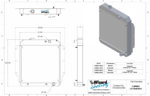 Wizard Cooling Inc - Wizard Cooling - 1955-1959 Chevrolet Trucks Aluminum Radiator (w/ LS Motor Swap) - 99002-200LS - Image 4