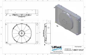 Wizard Cooling Inc - 1980-1981 Triumph TR7 Aluminum Radiator with 14" Fan (Electrical Kit Included) - 99017-101LP - Image 2