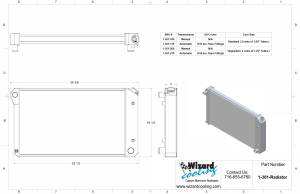 Wizard Cooling Inc - 28.25" Various GM Applications Aluminum Radiator - 361-200 - Image 2