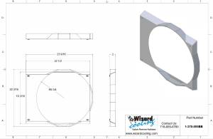 Wizard Cooling Inc - 1967-1969 Chevrolet Camaro/ Z28/ Firebird Aluminum Shroud (BB) - 370-005BB - Image 2