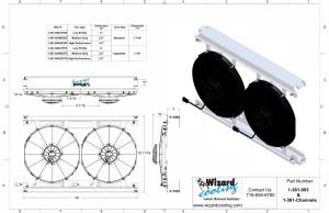 Wizard Cooling Inc - 28.25" Wide Aluminum BRACKETS w/ LOW  Profile Fans - 361-003LP225 - Image 4