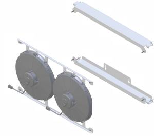 Wizard Cooling Inc - 28.25" Wide Aluminum BRACKETS w/ LOW  Profile Fans - 361-003LP225 - Image 2