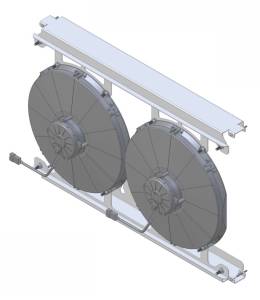 Wizard Cooling Inc - 28.25" Wide Aluminum BRACKETS w/ LOW  Profile Fans - 361-003LP225 - Image 1