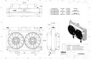 Wizard Cooling Inc - 1967-1970 Ford Mustang (Supercharged Coyote Swap) Complete Radiator & Cooling System - 1-379-202CSBLACINXX - Image 10