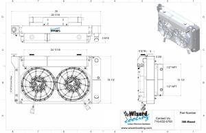 Wizard Cooling Inc - 1967-1972 Chevy Truck Aluminum Radiator (SUPERCHARGED LS SWAP, BRUSHLESS) - 366-212LSBLXXINAC - Image 5