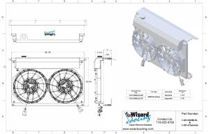 Wizard Cooling Inc - 12" BRUSHLESS FAN- Package  w/ Expansion Tank for 28.25" Core Radiators- 361-002BL225XL (LS Radiators) - Image 4