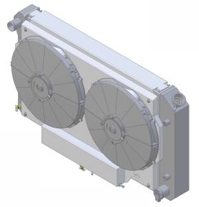 Wizard Cooling Inc - 28.25" Wide Aluminum Shroud w/ Standard MEDIUM PROFILE Brush Style Fan & OVERFLOW TANK- 361-002MD225XR - Image 3