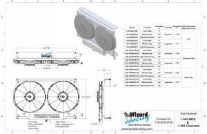 Wizard Cooling Inc - 28.25" Wide Aluminum Shroud w/ Standard LOW PROFILE Brush Style Fan - 361-002LP225XL - Image 4