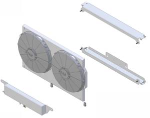 Wizard Cooling Inc - 28.25" Wide Aluminum Shroud w/ Standard LOW PROFILE Brush Style Fan - 361-002LP225XL - Image 2