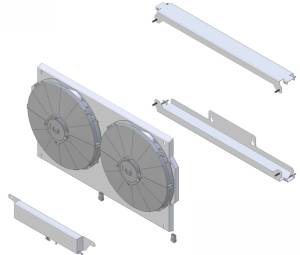 Wizard Cooling Inc - 28.25" Wide Aluminum Shroud w/ Standard LOW PROFILE Brush Style Fan - 361-002LP225XR - Image 2