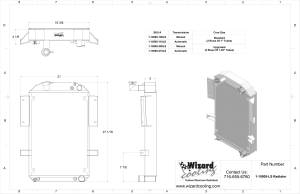 Wizard Cooling Inc - 1935-1936 Chevrolet Street Rod Aluminum Radiator - 10505-210LS - Image 2