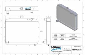 Wizard Cooling Inc - 1976-1986 Jeep CJ Aluminum (DOWN FLOW) Radiator - 583-200 - Image 7