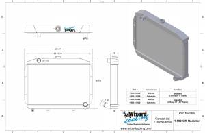 Wizard Cooling Inc - 1976-1986 Jeep CJ Aluminum (DOWN FLOW) Radiator (CHEVY V8) - 583-100GM - Image 3