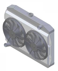 Wizard Cooling Inc - 1976-1986 Jeep CJ SHROUD (DOWN FLOW) mounted LOW PROFILE Brush Style Fans - 583-002LP - Image 2