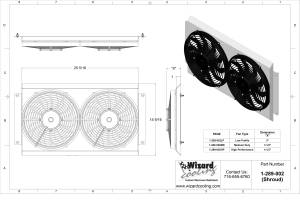 Wizard Cooling Inc - 1964-1967 Bel Air/ Impala/ Chevelle/ Malibu/Monte Carlo/ El Camino (SHROUD w/ MEDIUM DUTY FANS) - 289-002MD - Image 4