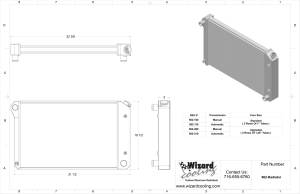 Wizard Cooling Inc - Wizard Cooling - 26.25" Various GM Applications Aluminum Radiator - 562-100 - Image 2