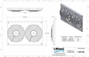 Wizard Cooling Inc - 1963-1966 Chevrolet Trucks (SHROUD) with Dual (LOW PROFILE) Fans - 284-002LP - Image 2