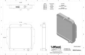 Wizard Cooling Inc - Wizard Cooling - 1955-1959 Chevrolet Trucks Aluminum Radiator - 99002-100 - Image 4