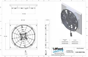 Wizard Cooling Inc - 1976-1986 Jeep CJ SHROUD (CROSS FLOW) mount DUAL BRUSHLESS Fans - 583-008CFCBL300 - Image 3